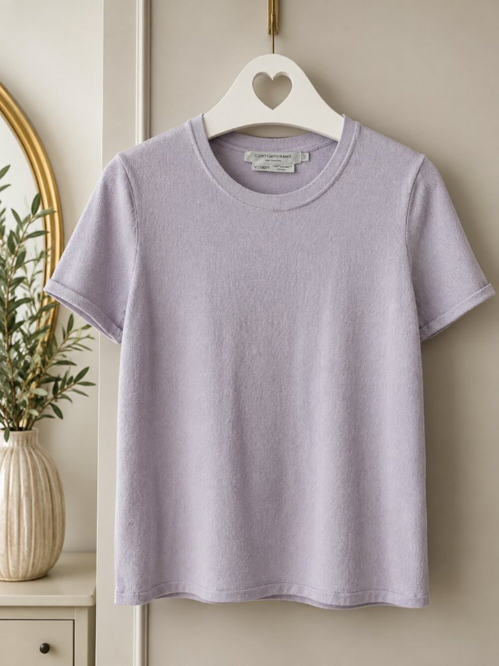 EUC Contemporaine Simons Lavender EcoVero Knit Top Size M PTP18